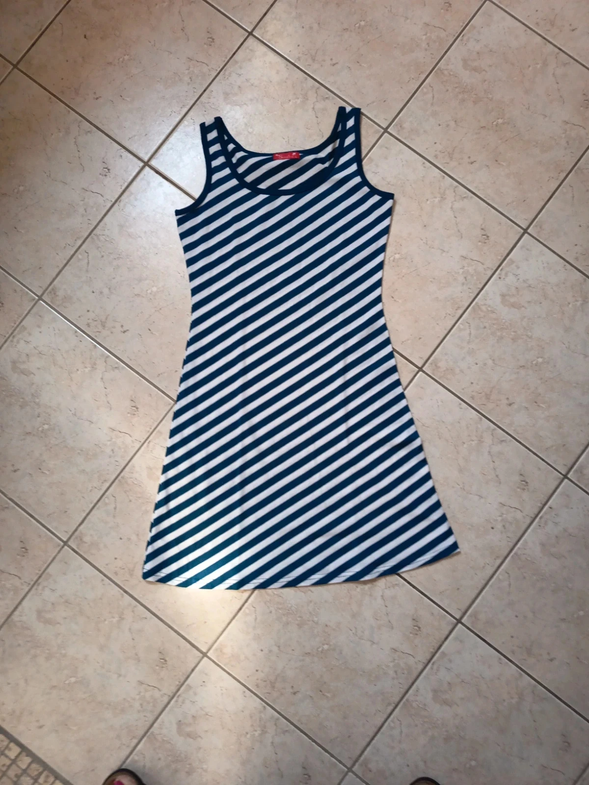 Robe rayée bleu/blanc